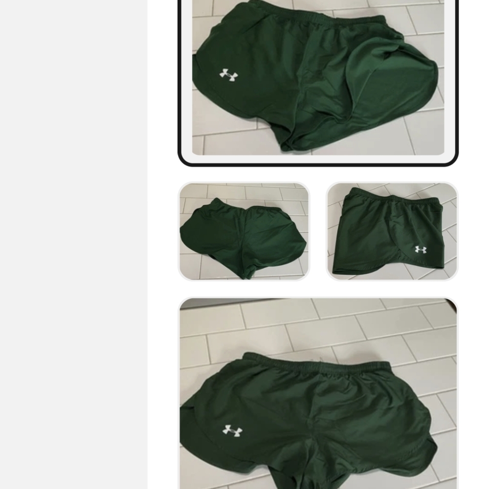 Under Armour Green Athletic Shorts Moisture-Wicking Lightweight